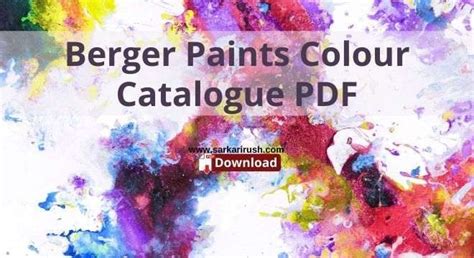 berger paints catalogue pdf download.